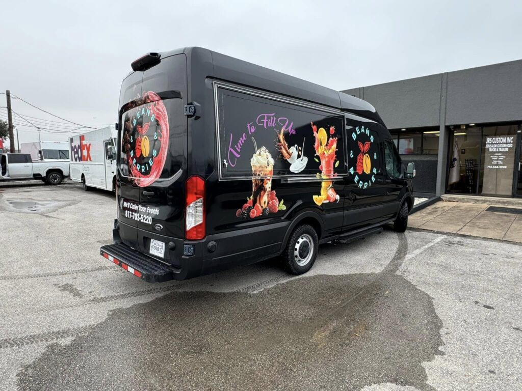 Food delivery van wrap Houston