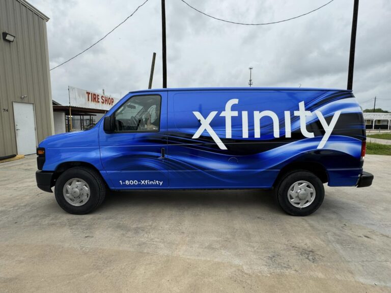 xfinity van graphics and van wraps