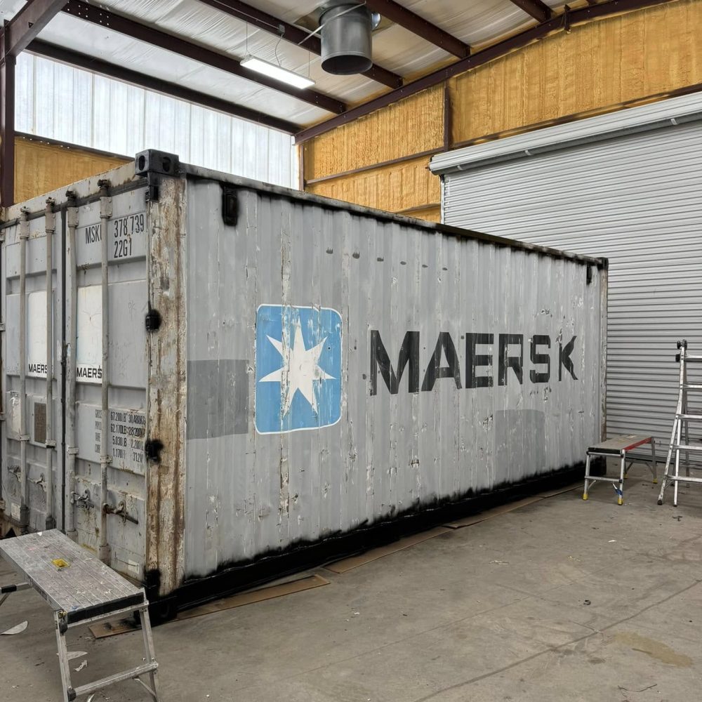 Container prepared for wrapping